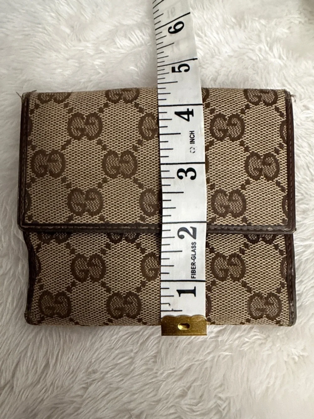 Gucci Brown Beige GG Canvas Bifold Wallet - Picture 13 of 13